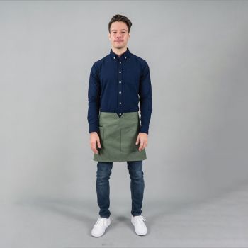 ผ้ากันเปื้อนตัวสั้น รุ่น 12C Cross Back (Forest Green)