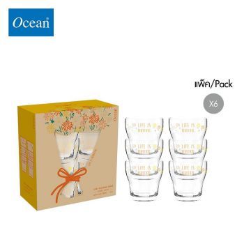 COZY WHITE DAISY STACKING GLASS 330 ML